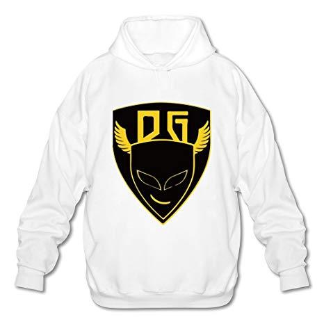 DG Gaming Logo - Shaningway Men's Dg Gaming Logo Hooded Sweatshirts White: Amazon.ca
