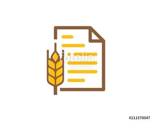 Docs Icon Logo - Docs Wheat Logo Icon Design Element