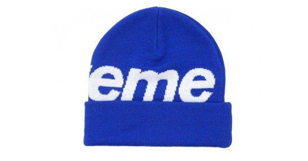 Royal Blue Supreme Logo - NEW! Supreme Big Logo Cuff Beanie Hat | Buy Supreme Online
