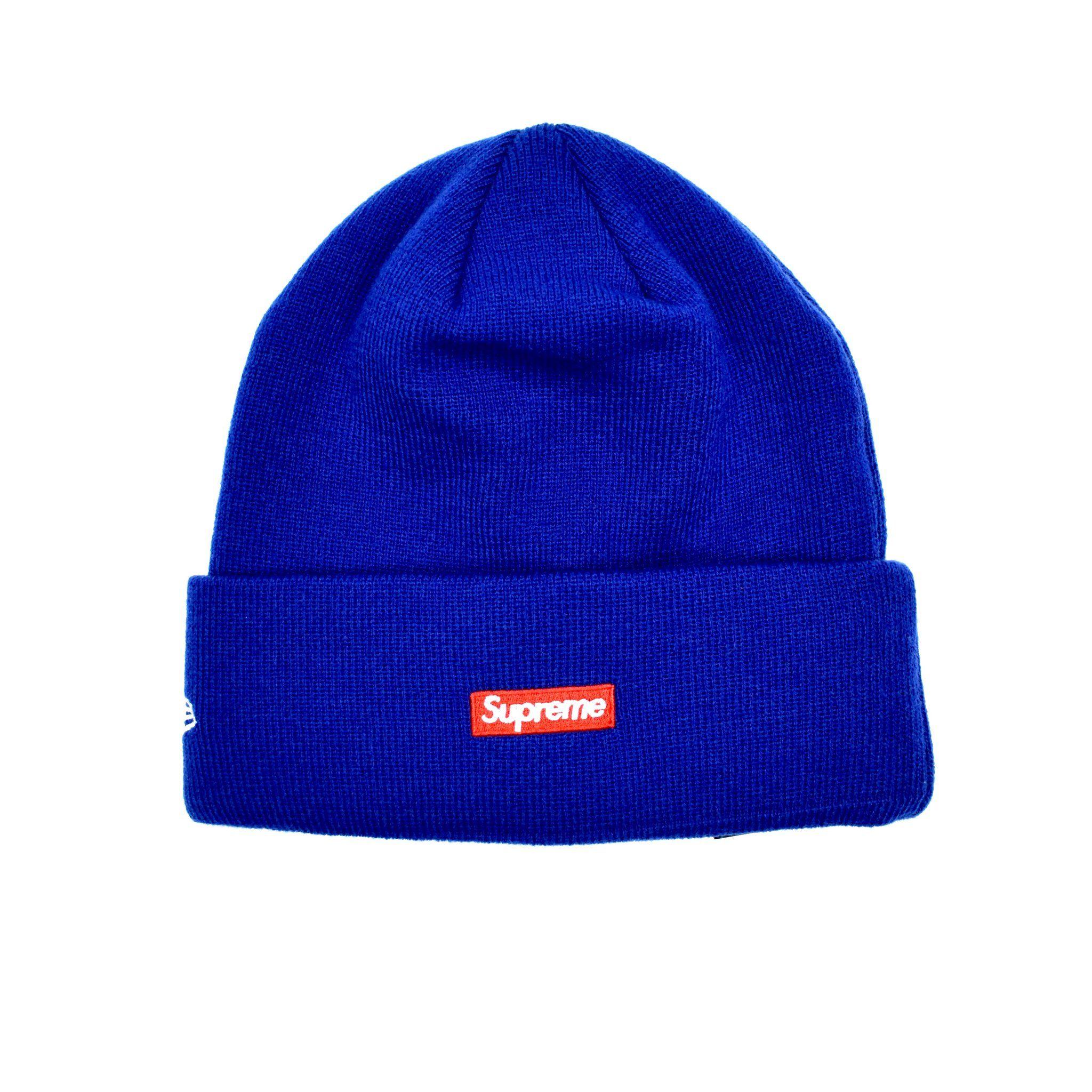 Royal Blue Supreme Logo - Supreme x New Era - Royal Blue 'S' Logo / Box Logo Beanie Knit Hat ...