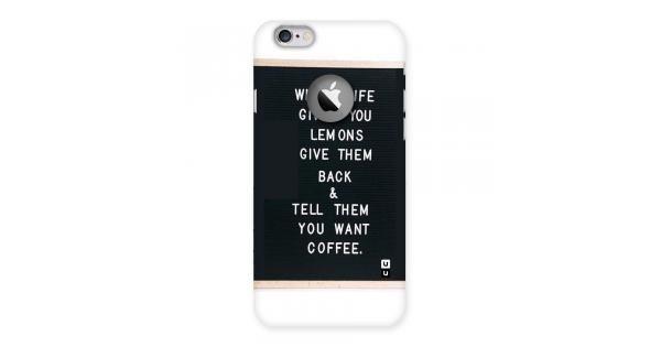 Lemon Phone Logo - No Lemon Only Coffee Back Case for iPhone 6 Logo Cut | Mobile Phone ...