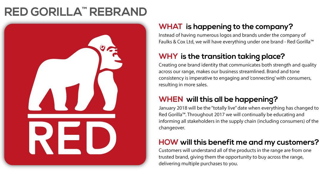 Red Gorilla Logo - Red Gorilla™ Rebrand 2018. Faulks & Cox Ltd