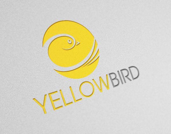 Yellow Bird in Yellow Circle Logo - Premium Yellow Bird Logo for Start Ups!