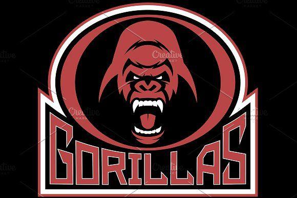 Red Gorilla Logo - Angry gorilla logo ~ Illustrations ~ Creative Market