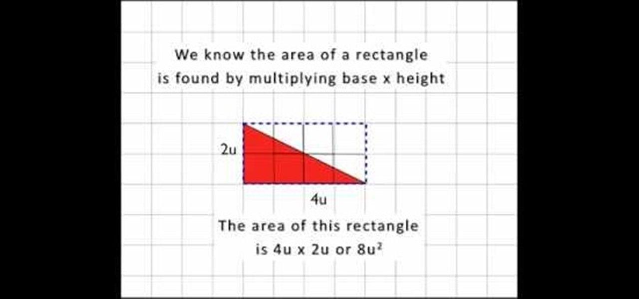 Right Triangle Red Logo - How to Find the area of a right triangle using simple math « Math