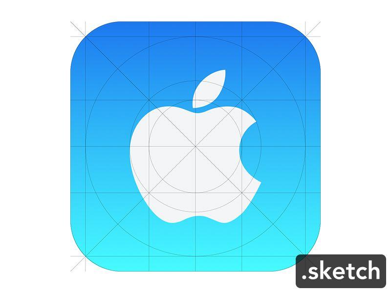 Apple App Logo - Apple Icon iOS7 Guide Sketch freebie free resource