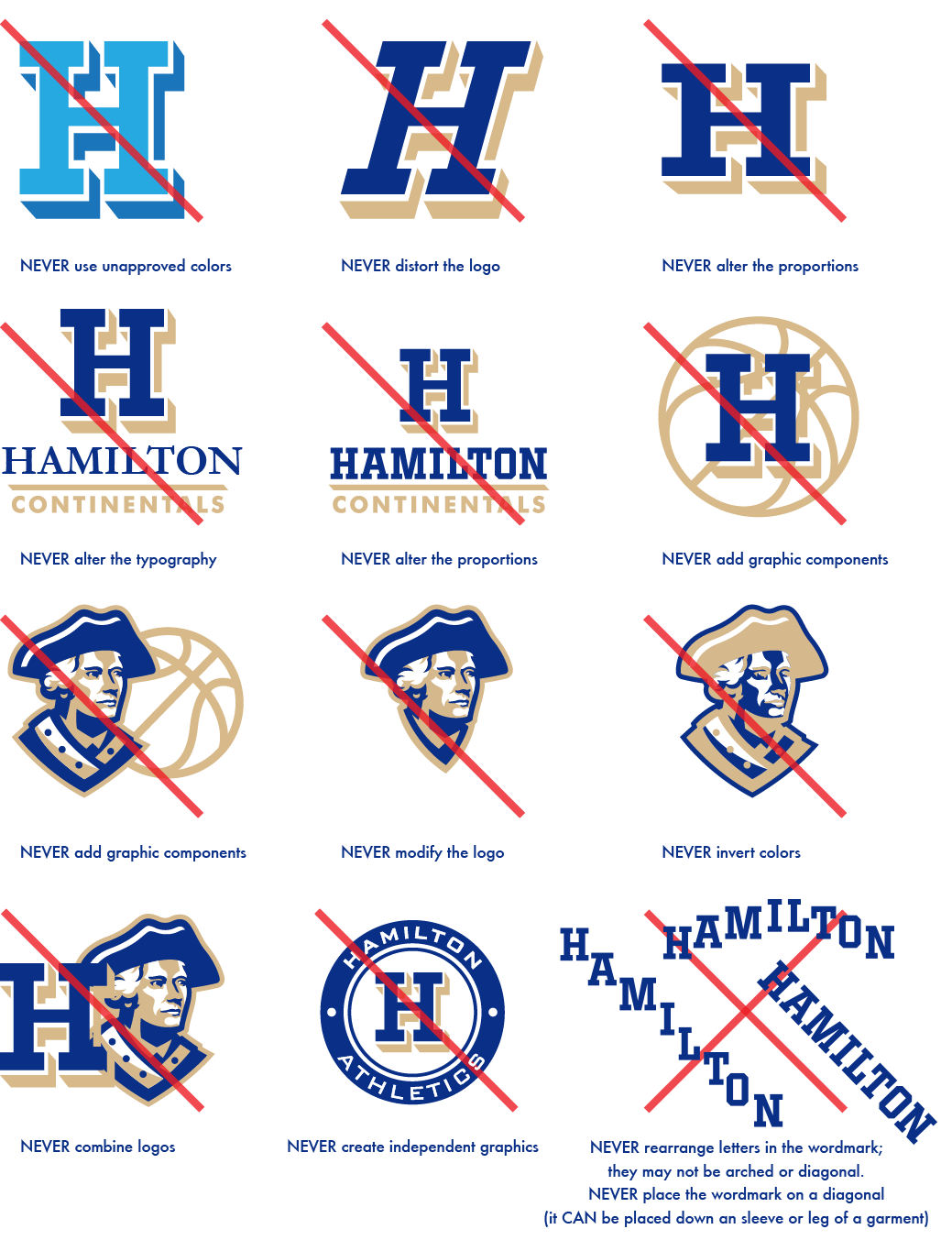 College H Logo - Athletics Graphics - Common Misuse - Hamilton College