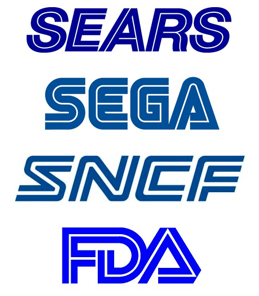 White with Blue Letters Logo - Logo clones