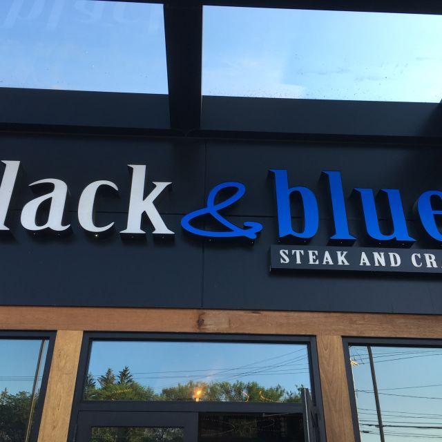 Steak and Black and Blue Crab Logo - Black & Blue Steak and Crab Restaurant, NY