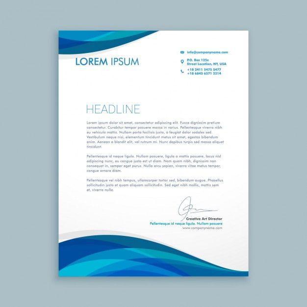 White with Blue Letters Logo - Business letter with blue waves Vector | Free Download