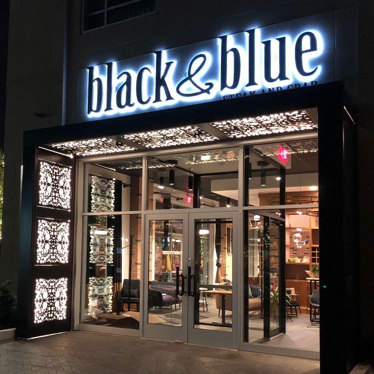 Steak and Black and Blue Crab Logo - Black & Blue Steak & Crab - Burlington Restaurant - Burlington, MA ...