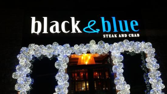 Steak and Black and Blue Crab Logo - From the outside of black & blue Steak and Crab, Albany