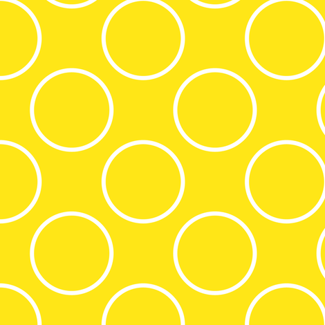 Yellow Bird in Yellow Circle Logo - Yellow circles fabric