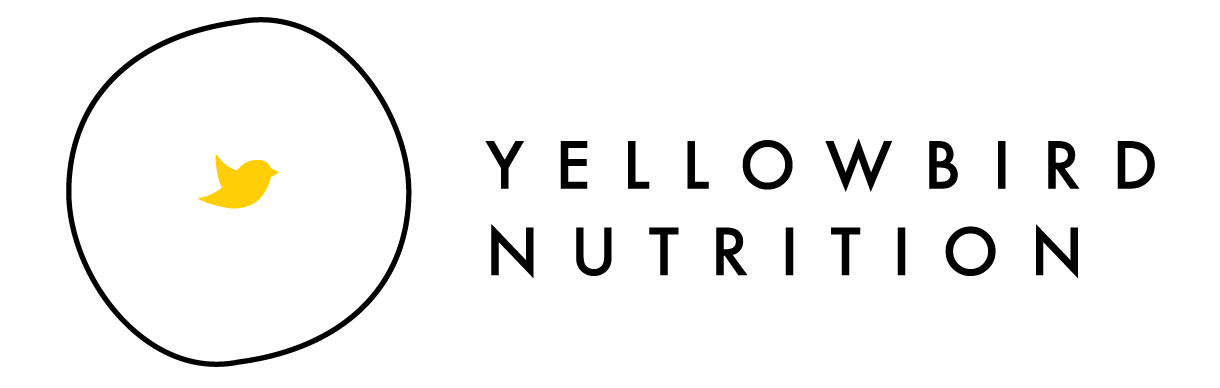 Yellow Bird in Yellow Circle Logo - Yellowbird Nutrition