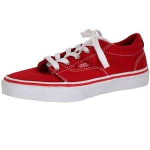 White and Red Y Logo - New Vans Y Kress Trainers Red & White