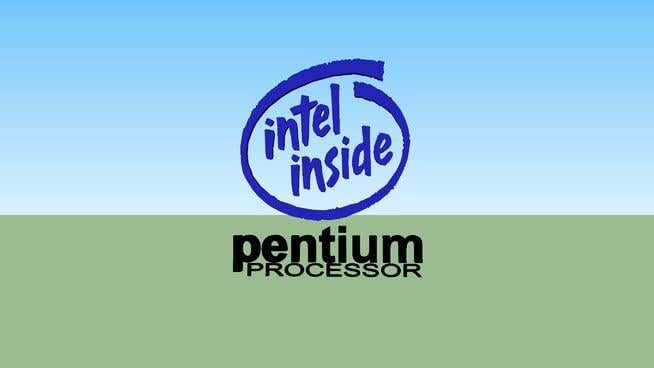 Intel Pentium Logo - Intel Pentium Logo (1993-2005) | 3D Warehouse