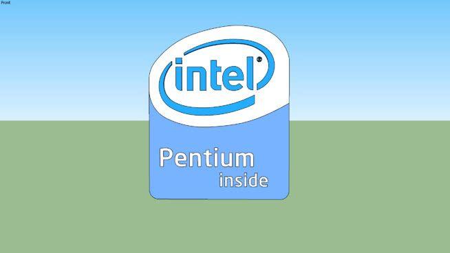 Pentium Logo - Intel Pentium Logo (2005-2009) | 3D Warehouse