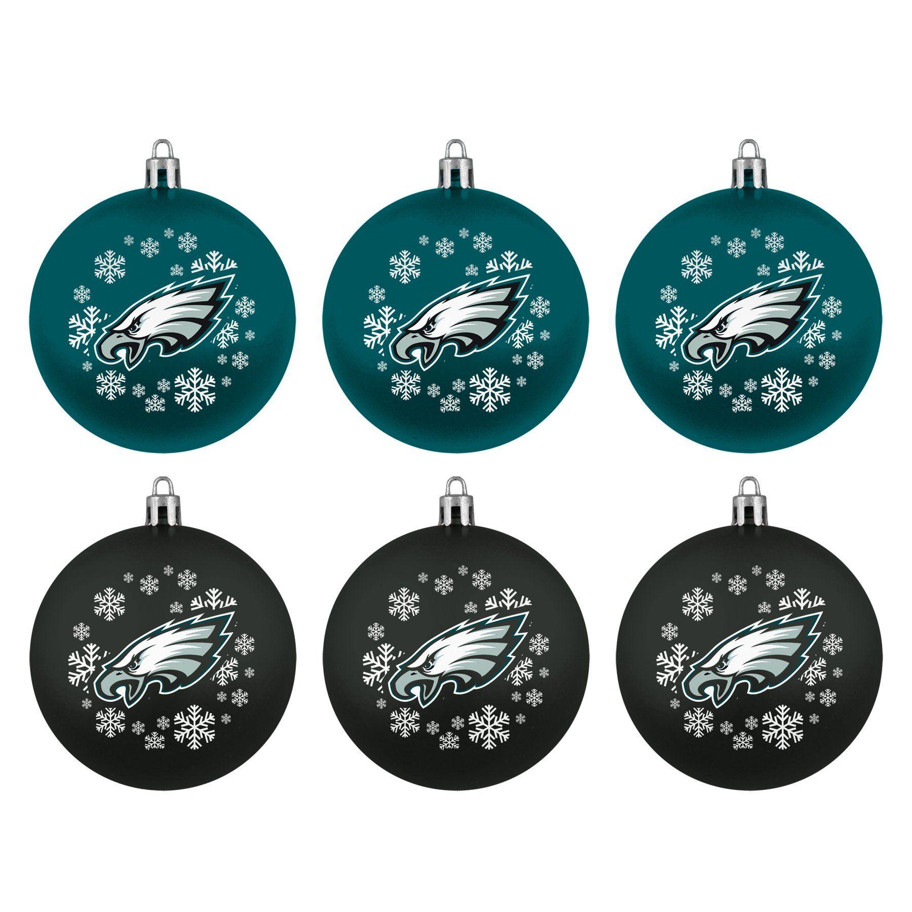 Philadelphia Eagles Holiday Logo - Philadelphia Eagles Holiday 6 Piece Ornament Set – Dynasty Sports ...
