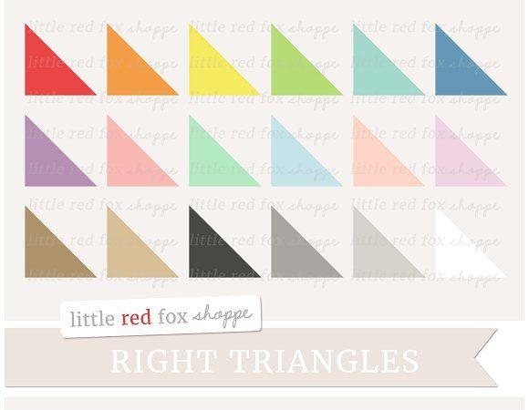 Right Triangle Red Logo - Right Triangle Clipart ~ Illustrations ~ Creative Market