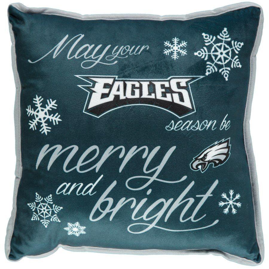 Philadelphia Eagles Holiday Logo - Philadelphia Eagles Holiday Pillow