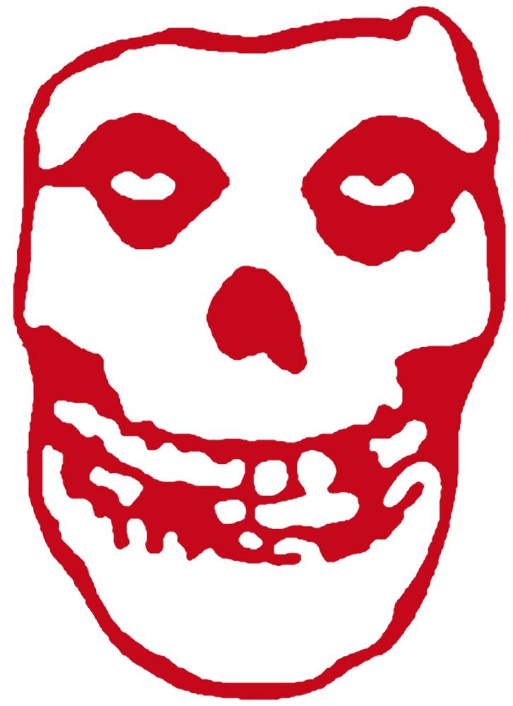Misfits Logo - The Misfits Skull Logo Rub-On Sticker - Red