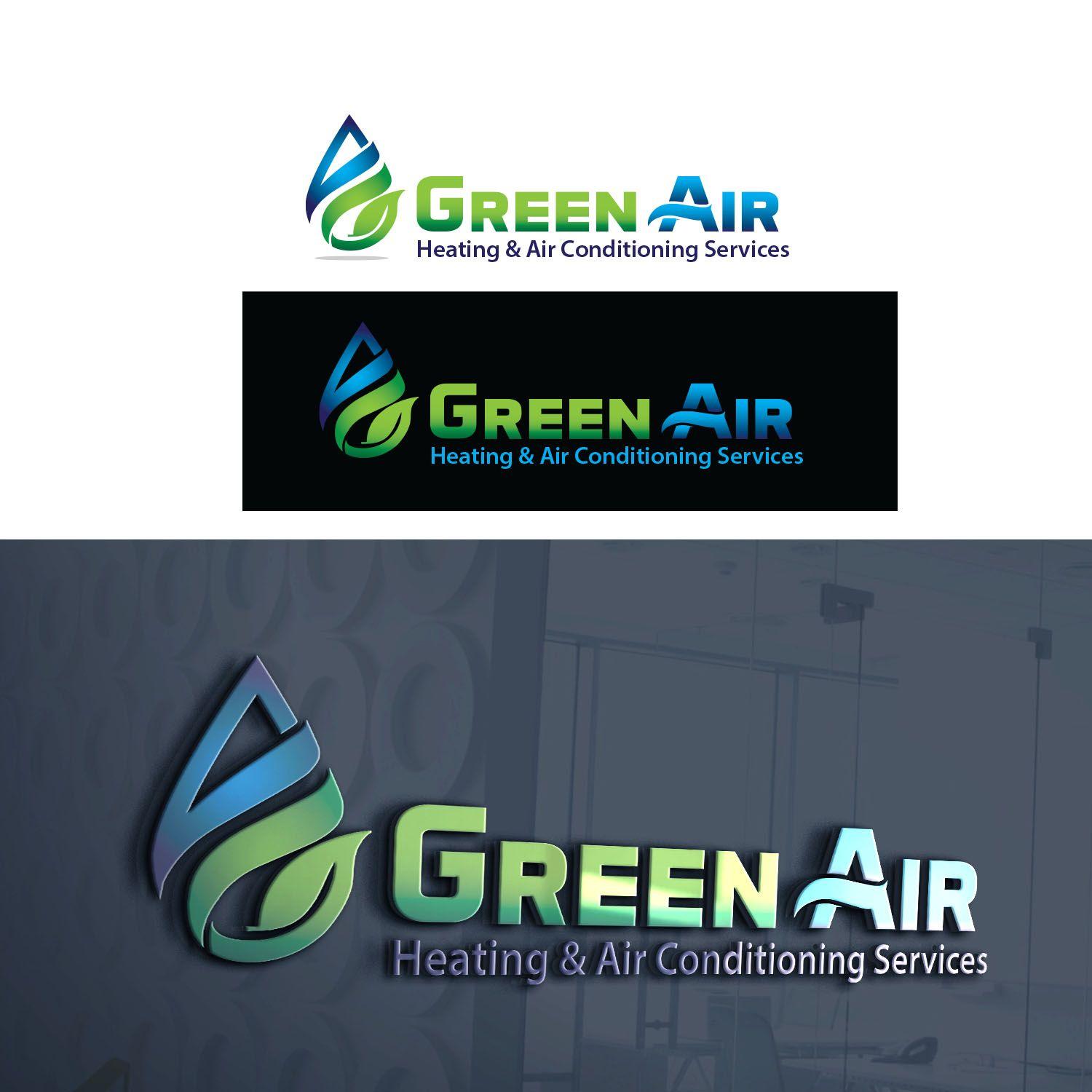 Green Air Logo - Bold, Serious, Hvac Logo Design for Green Air, Heating & Air