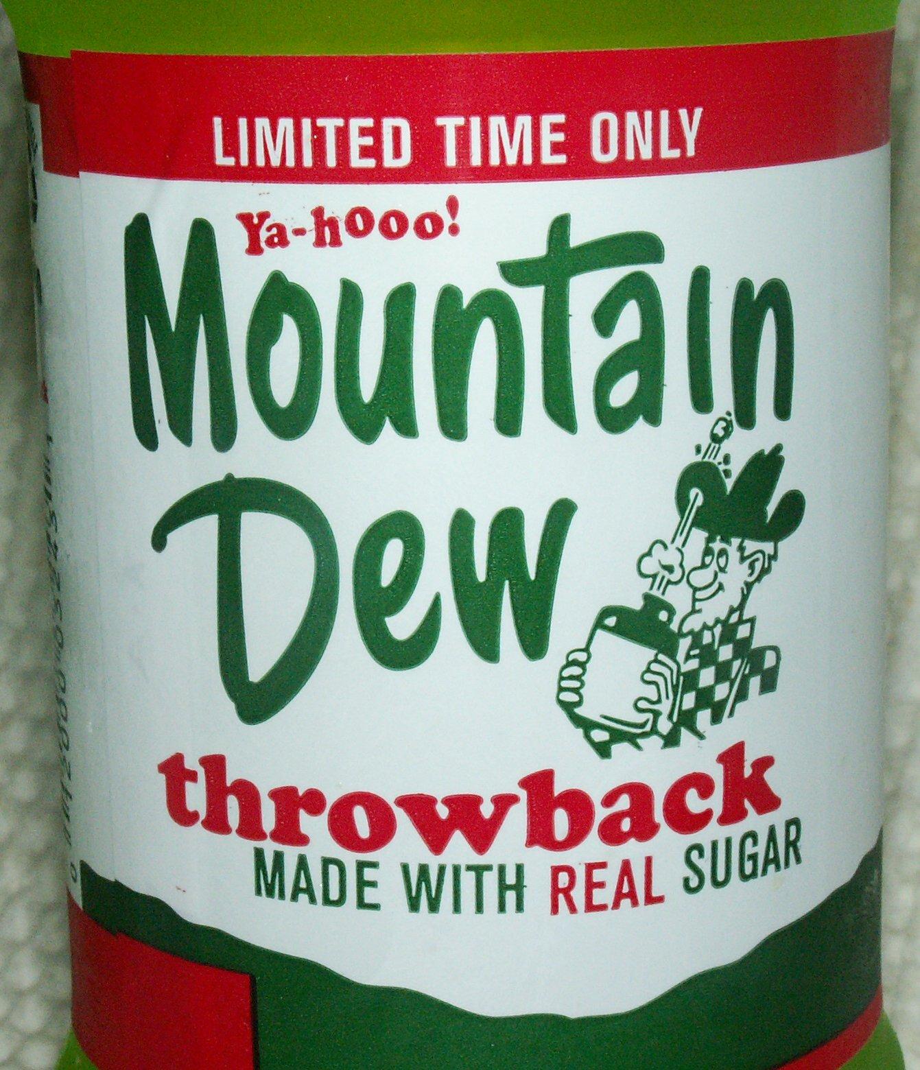 Mountain Dew Original Logo - Mountain Dew Throwback. Junk Food Betty