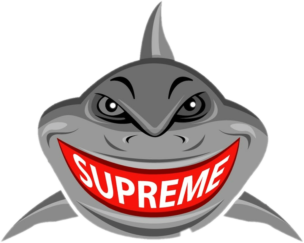 Surpeme Cartoon Logo - Supreme SupremeShark logo Famous - Sticker by Dd