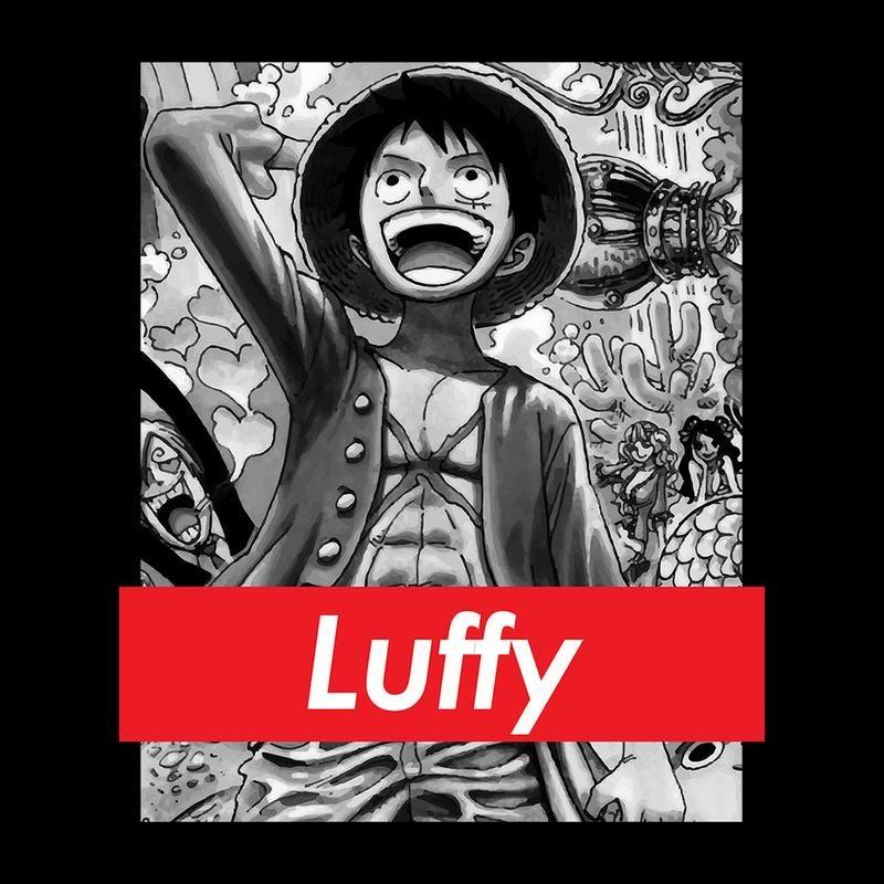 Surpeme Cartoon Logo - Monkey D Luffy One Piece Supreme Logo. Cloud City 7