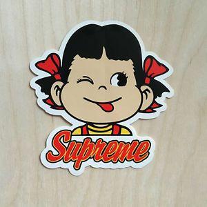 Surpeme Cartoon Logo - Supreme sticker vinyl decal skateboard candy girl tongue cartoon ...