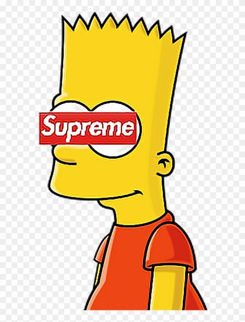 Surpeme Cartoon Logo - Bart Simpson Supreme Logo - Free Transparent PNG Clipart Images Download
