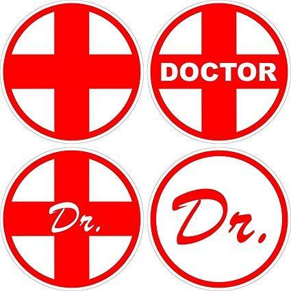 Doctor Logo - CVANU Doctor Logo Car Sticker Vinyl Out Side,Visor,Car,Windows,Rear ...