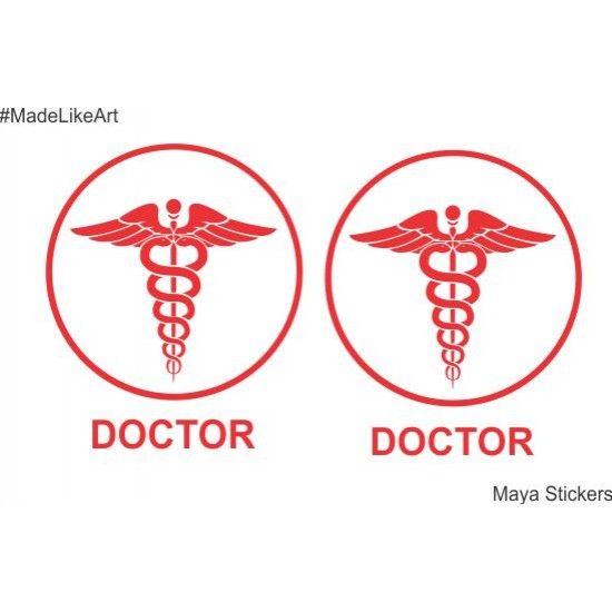 Doctor Logo - Doctor logo with snake sticker decal for Cars and Wall