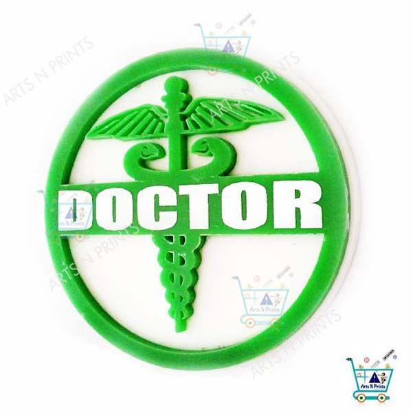 Doctor Logo - Doctor Logo Acrylic Badge - Green Color