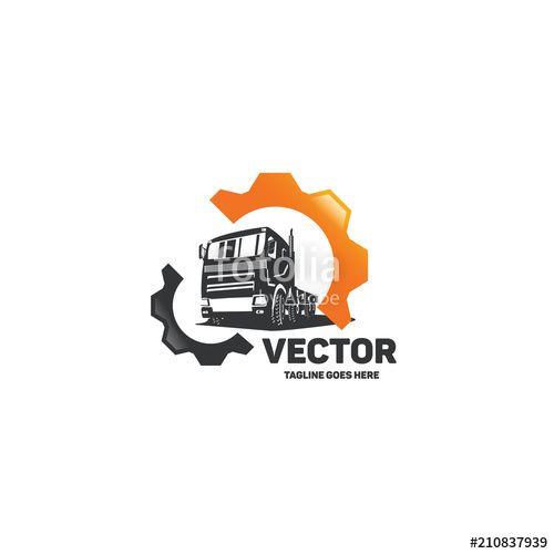Truck Service Logo - Vector truck service logo.