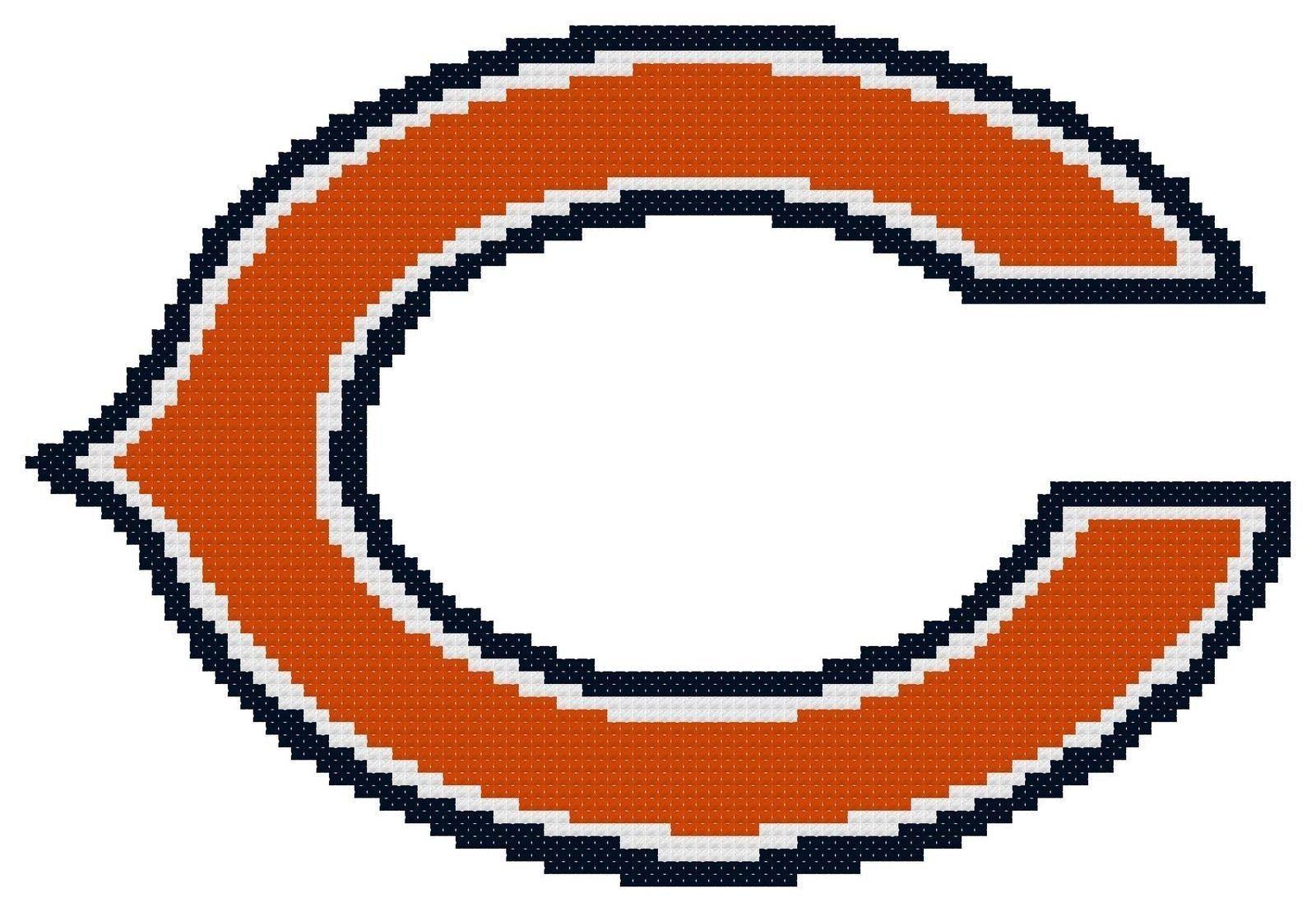 NFL Bears Logo - Counted Cross Stitch Pattern, Chicago Bears Logo - Free US Shipping ...