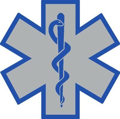 Star of Life Logo - Star Of Life Blue Outline Decal