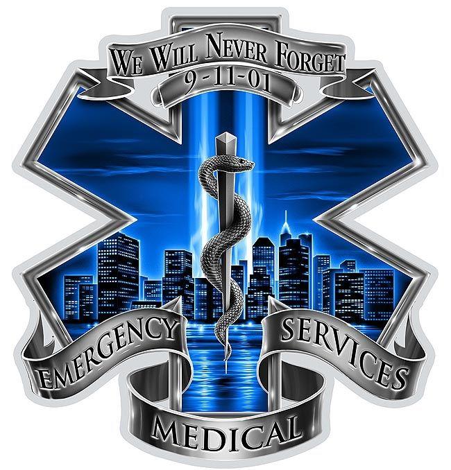 Star of Life Logo - Blue Sky Never Forget EMS Star of Life Decal