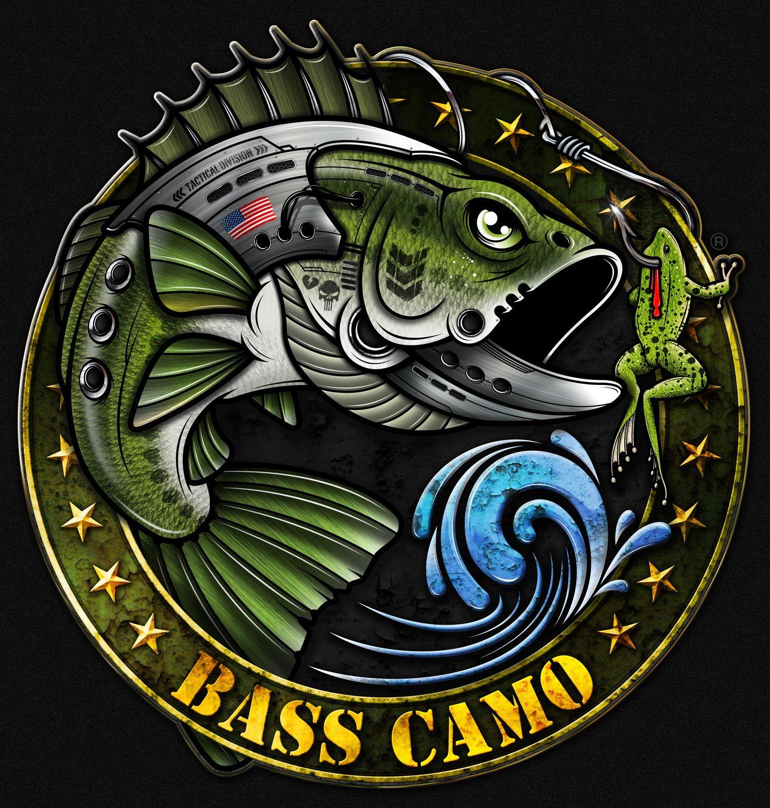 Bass Logo - Logo design - Bass Camo - Fat Punk Studio