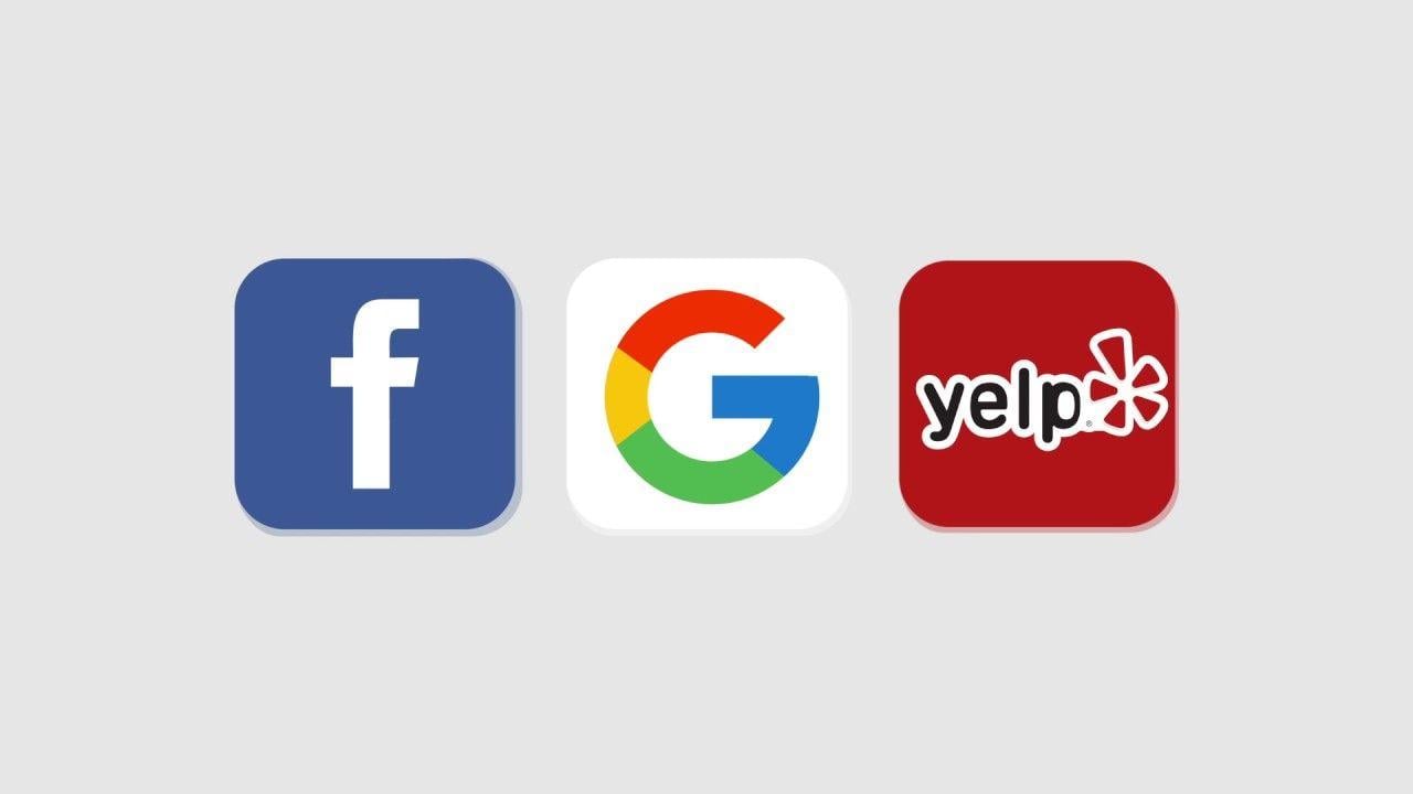 Yelp and Facebook Logo - Get Reviews on Google, Yelp, & Facebook. Go Local Reviews