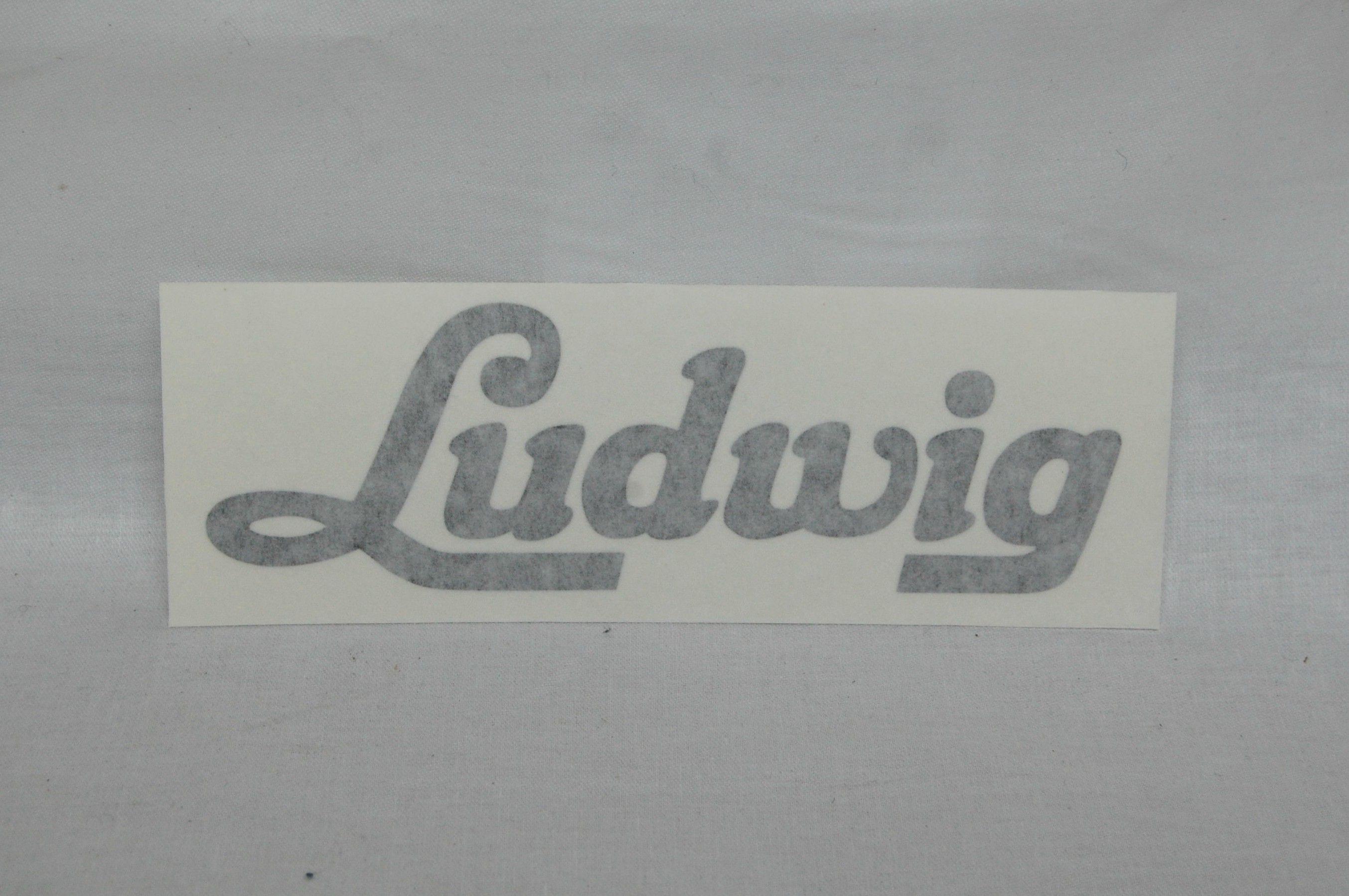 Bass Logo - Ludwig 1960s Bass Drum Display Logo - Black - Drumattic