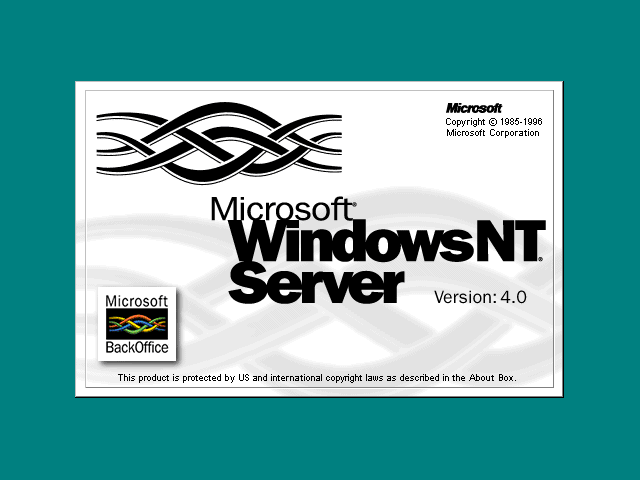 Windows 4.0 Logo - GUIdebook > Screenshots > Windows NT 4.0 Server