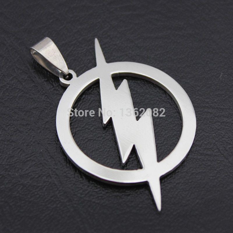 Cool Lightning Logo - 12pcs/Lot Cool SUPER HERO The Flash Necklace Lightning Logo ...