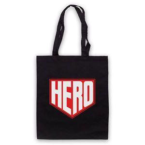 Cool Hero Logo - HERO HIPSTER RETRO SLOGAN SUPERHERO STYLE LOGO COOL SHOULDER TOTE ...