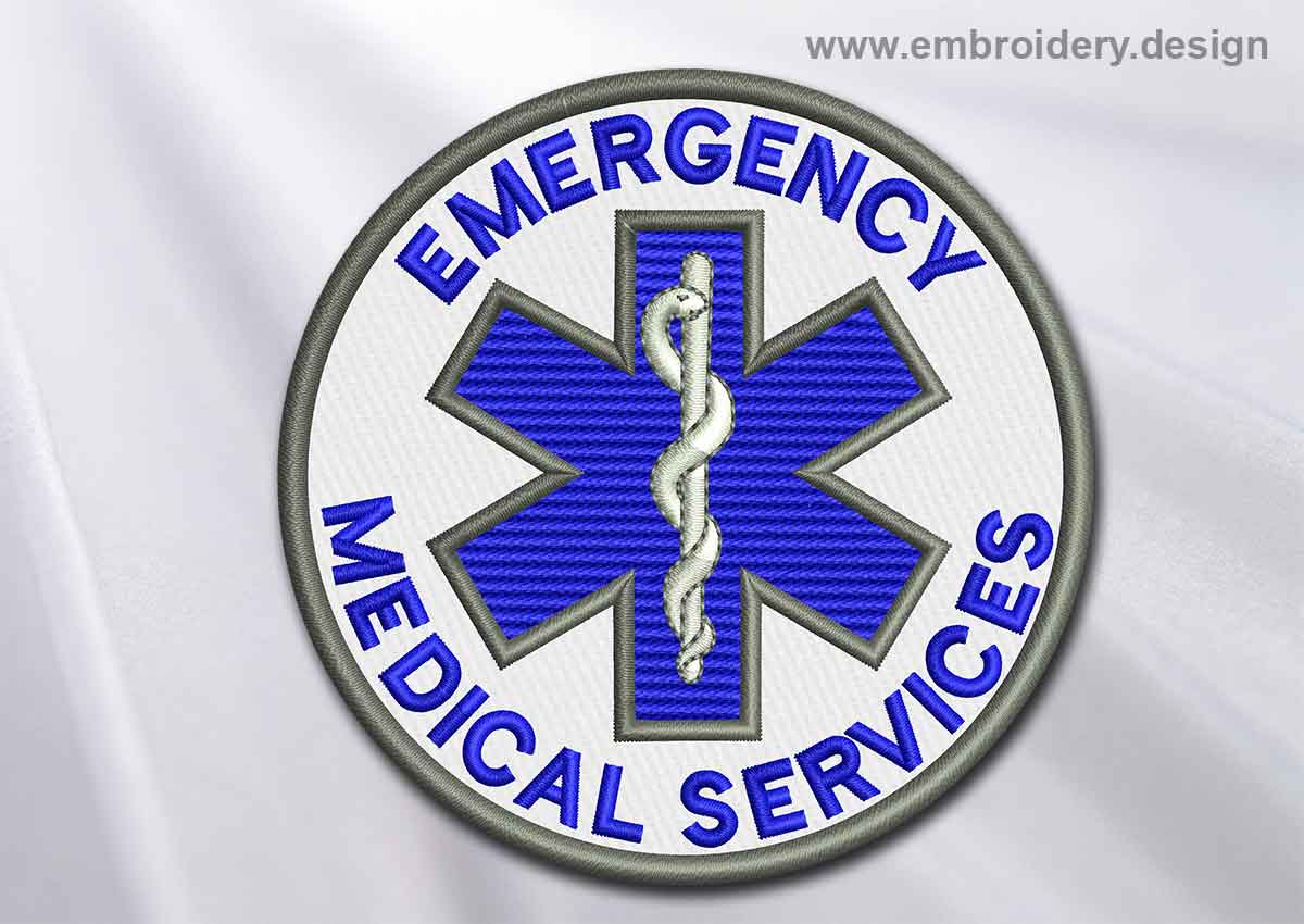 Star of Life Logo - Medical Patch Emergency Medical Services with Star of life in a circle