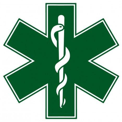 Star of Life Logo - Green Star of Life Reflective Helmet Decal Police Fire EMS Viny ...