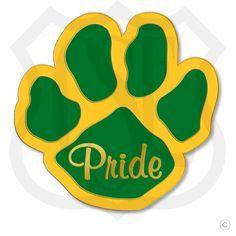 Green and Gold Wildcat Logo - Best Homecoming + Team Spirit image. Pernos de la solapa, Baile
