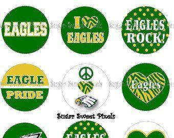 Green and Gold Wildcat Logo - INSTANT DOWNLOAD Green Gold Wildcats paw 1 inch Circle