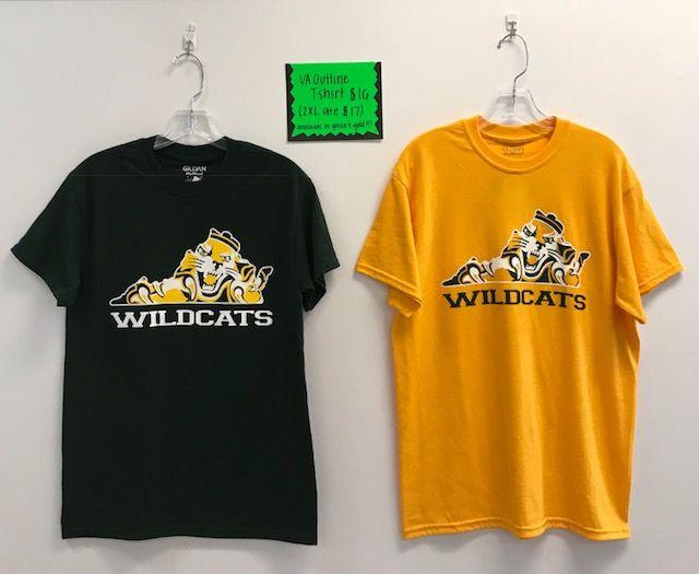 Green and Gold Wildcat Logo - Wildcat VA T-Shirts – $15 (2XL – $16) – Great Bridge High School