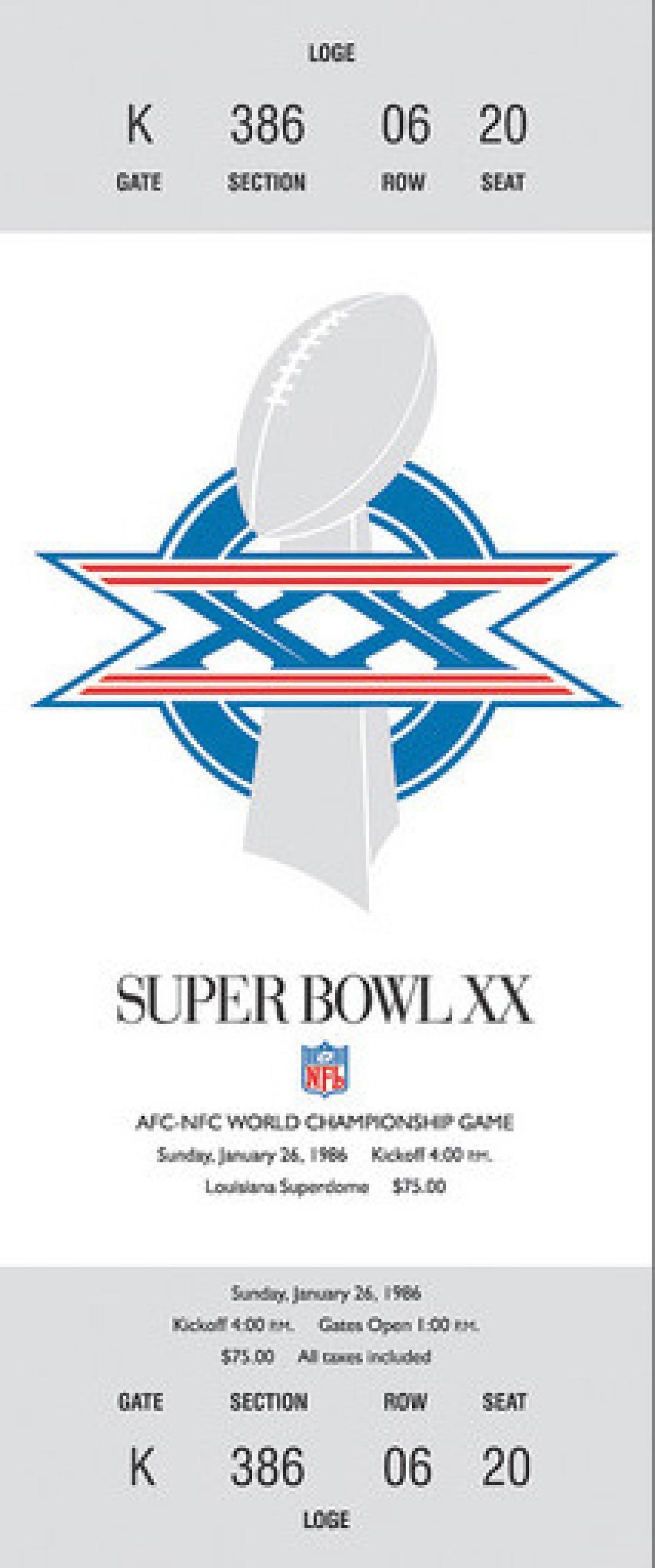 Super Bowl Xx Logo - Super Bowl Database- Every Single Super Bowl Video Ever